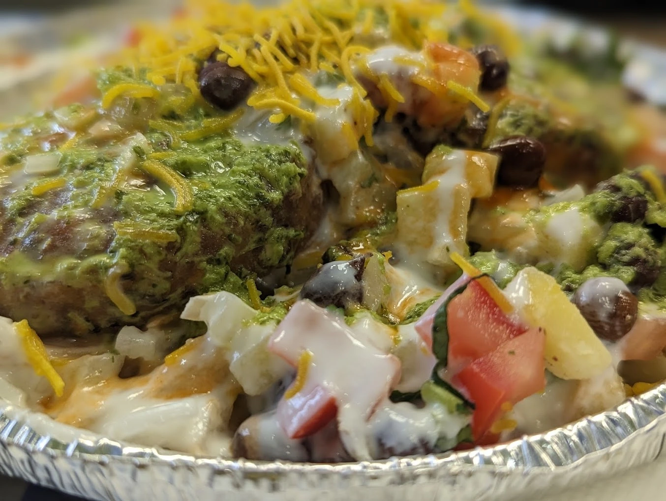 Delicious Aloo Tikki Chaat at New Streets Of India in Edmonton, AB