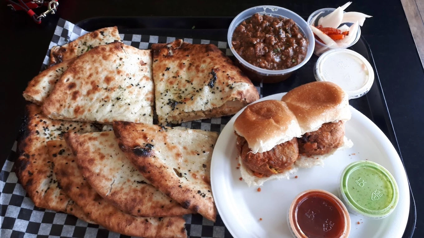 Delicious Amritsari Kulcha at New Streets Of India in Edmonton, AB